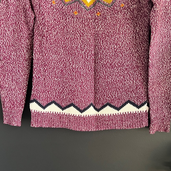 Old Navy Purple Fair Isle Sweater S Tall - Picture 4 of 13
